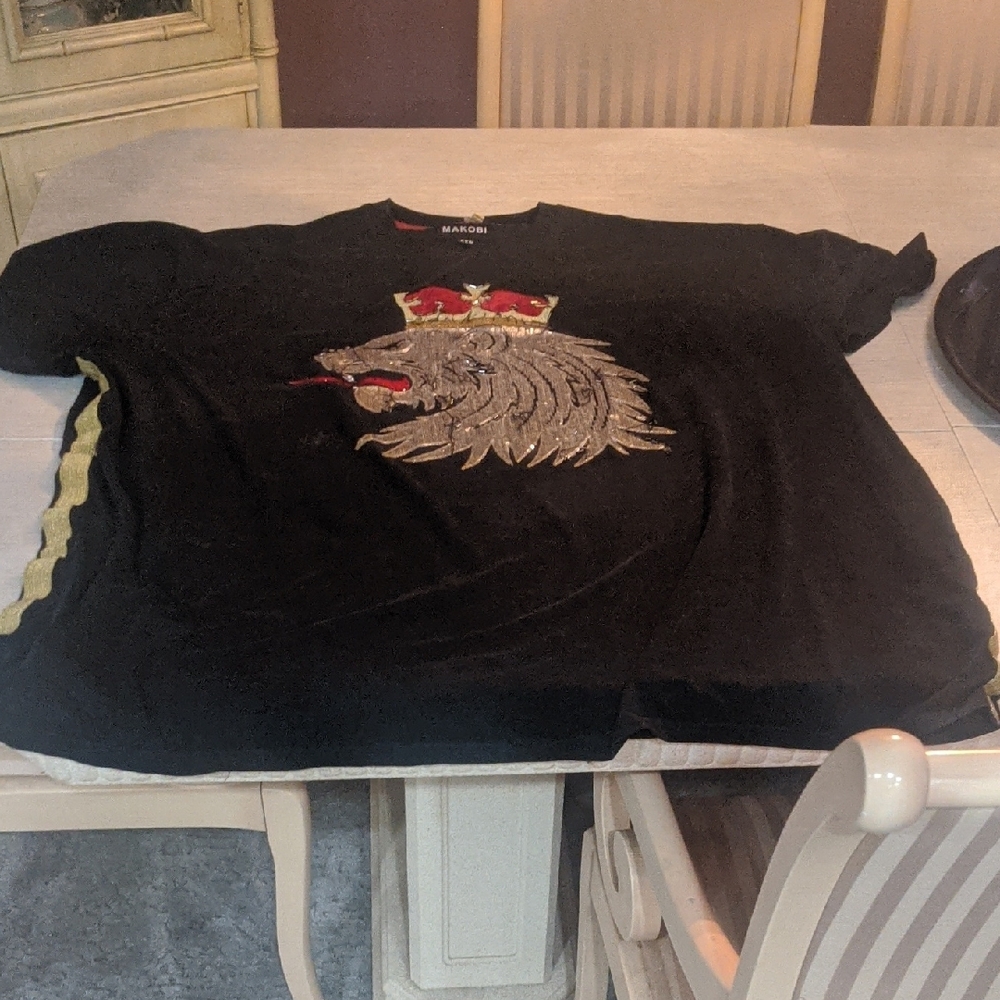 Black and Red Graphic Tee Short Sleeve